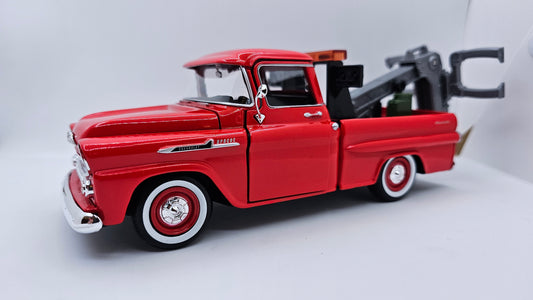 Chevy Apache 1958 Grúa - Escala 1/24 - Motormax (sin caja)