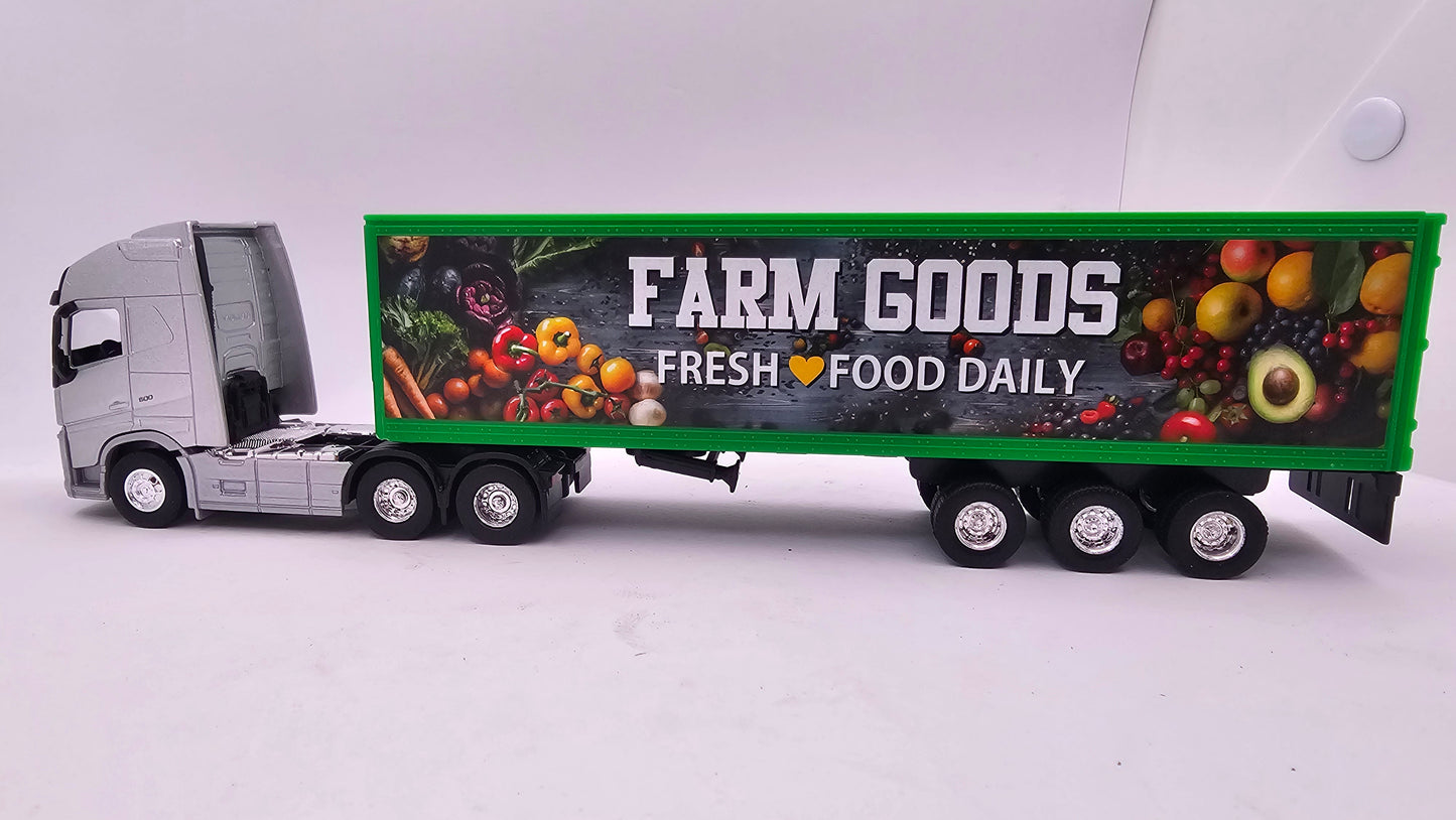 Camion Furgon Volvo FH -  Escala 1/64 - Welly - (Sin Caja)