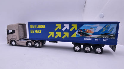 Camion Furgon Scania V8  R730 -  Escala 1/64 - Welly - (Sin Caja)