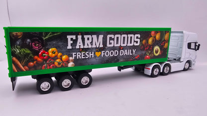 Camion Furgon Scania V8  R730 -  Escala 1/64 - Welly - (Sin Caja)