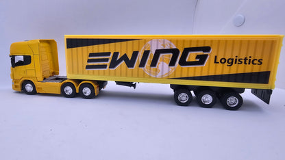 Camion Furgon Scania V8  R730 -  Escala 1/64 - Welly - (Sin Caja)