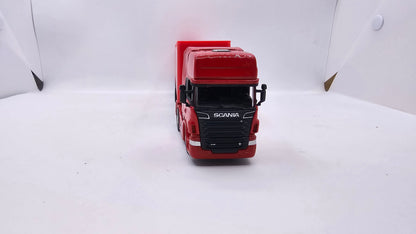Camion Furgon Scania V8  R730 -  Escala 1/64 - Welly - (Sin Caja)