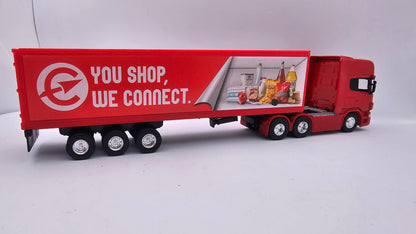 Camion Furgon Scania V8  R730 -  Escala 1/64 - Welly - (Sin Caja)
