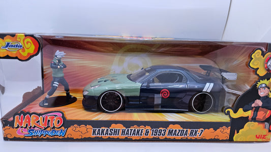 Mazda RX-7 1993 de Naruto "KAKASHI HATAKE" c/Personaje  - Escala 1/24 - Jada