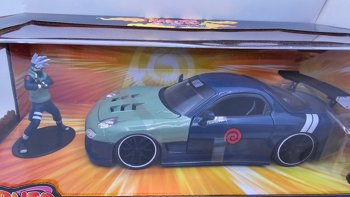 Mazda RX-7 1993 de Naruto "KAKASHI HATAKE" c/Personaje  - Escala 1/24 - Jada