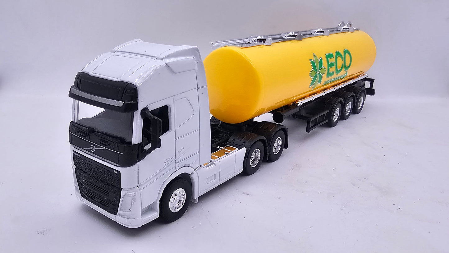 Camion Cisterna Volvo FH 600 -  Escala 1/64 - Welly - (Sin Caja)