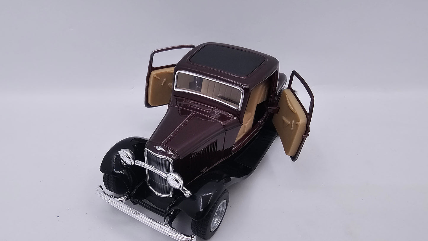 Ford Coupe 3 Ventanas- Escala 1/34- Kinsmart - (Sin caja)