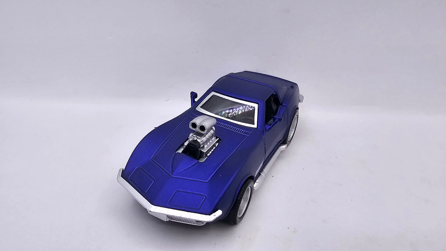 Corvette Stingray Supercharger 1970 - Escala 1/40 - Con Luces y Sonidos - Kingstoy - (Sin caja)