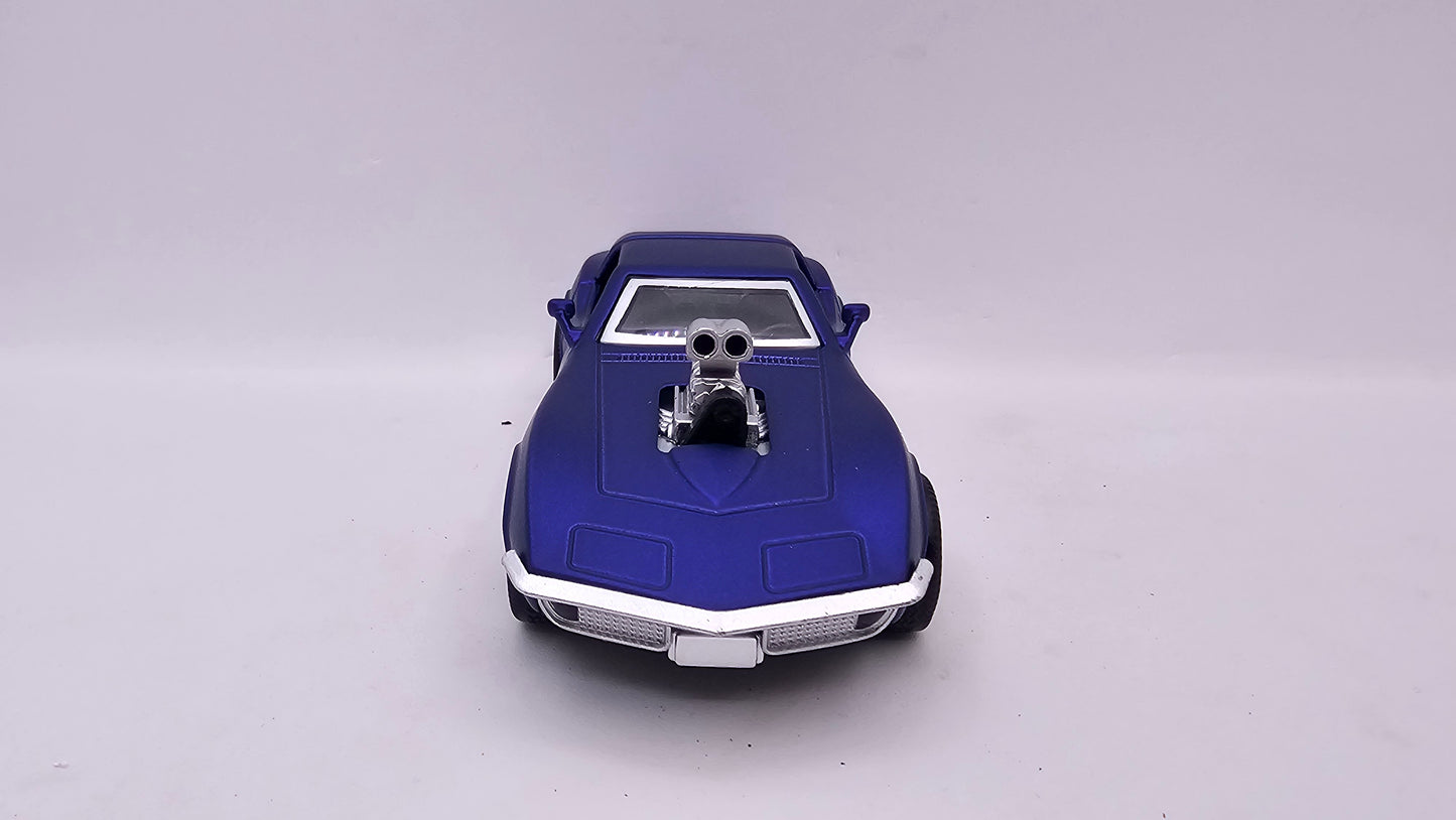 Corvette Stingray Supercharger 1970 - Escala 1/40 - Con Luces y Sonidos - Kingstoy - (Sin caja)
