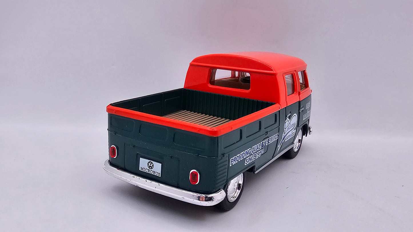 Volkswagen Bus Double Cab Pickup - Escala 1/34 - Kinsmart - (Sin caja)