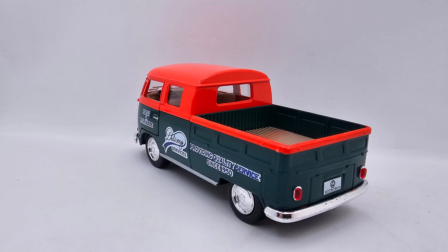 Volkswagen Bus Double Cab Pickup - Escala 1/34 - Kinsmart - (Sin caja)