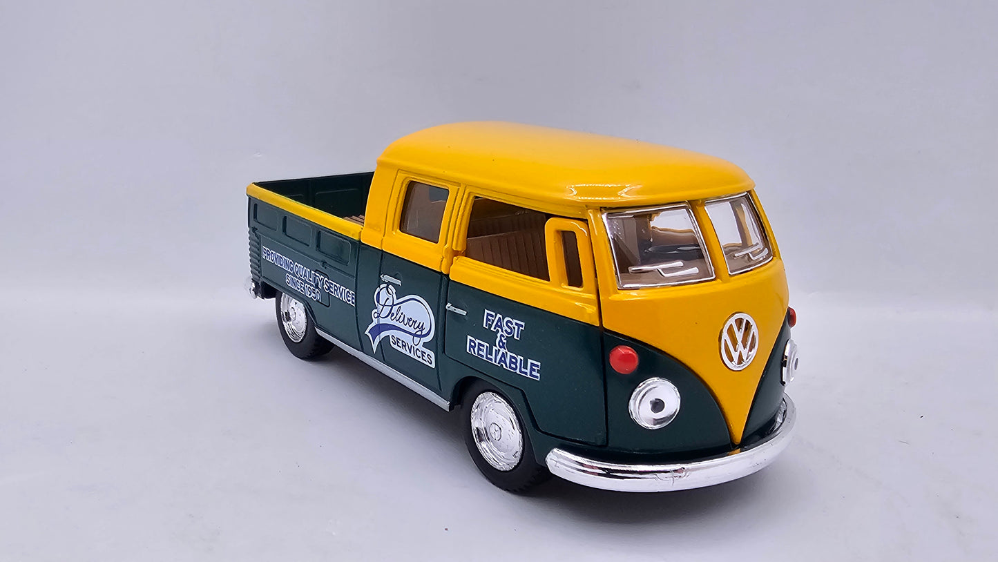 Volkswagen Bus Double Cab Pickup - Escala 1/34 - Kinsmart - (Sin caja)