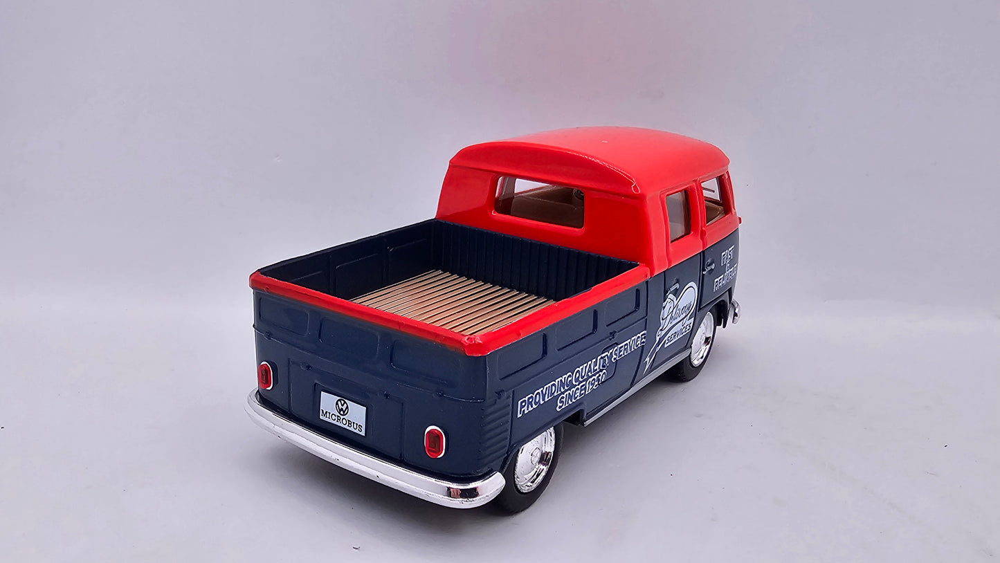Volkswagen Bus Double Cab Pickup - Escala 1/34 - Kinsmart - (Sin caja)