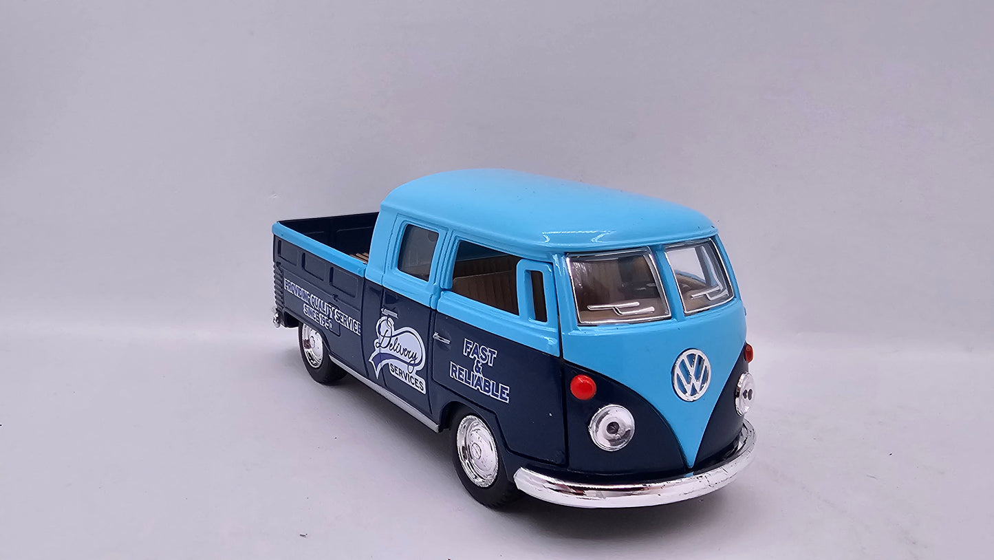 Volkswagen Bus Double Cab Pickup - Escala 1/34 - Kinsmart - (Sin caja)