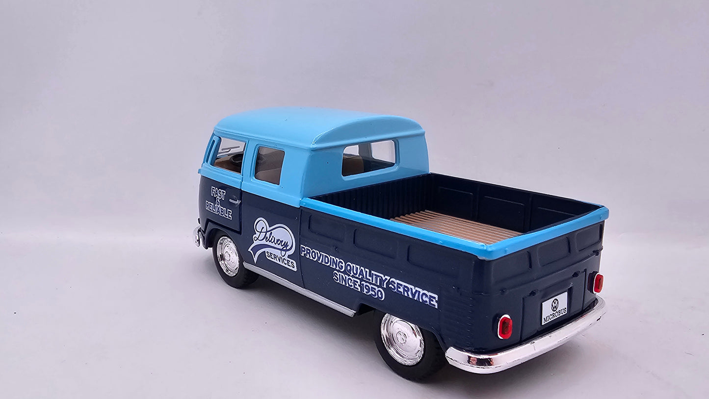 Volkswagen Bus Double Cab Pickup - Escala 1/34 - Kinsmart - (Sin caja)