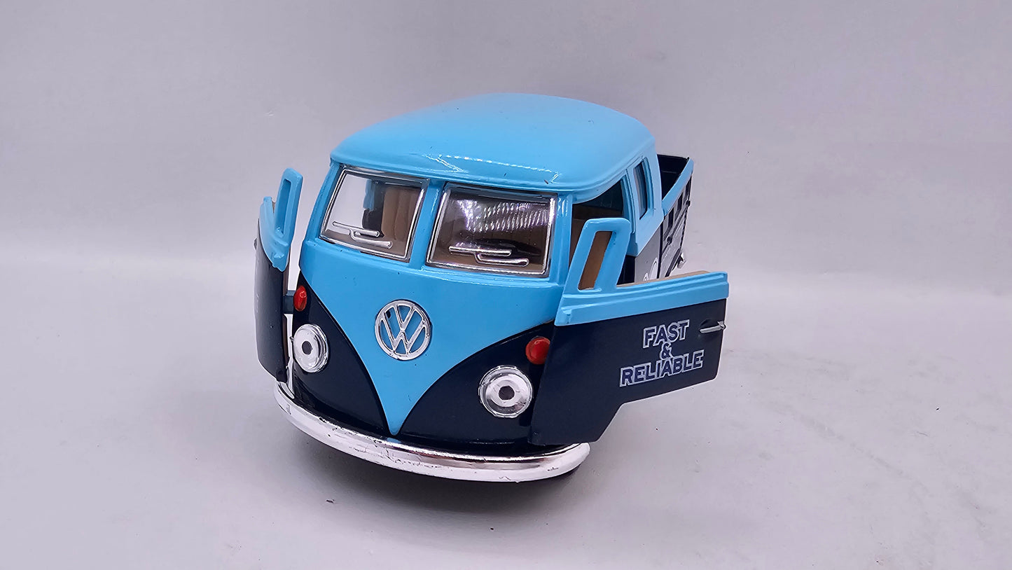 Volkswagen Bus Double Cab Pickup - Escala 1/34 - Kinsmart - (Sin caja)