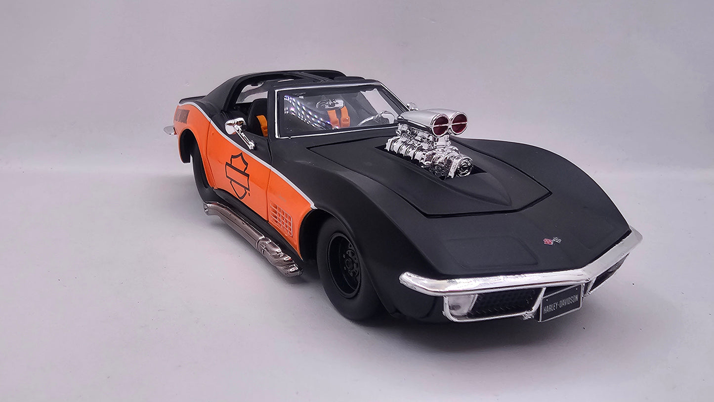 Corvette 1970 Custom "Harley Davidson" - Escala 1/24 - Maisto - (Sin caja)