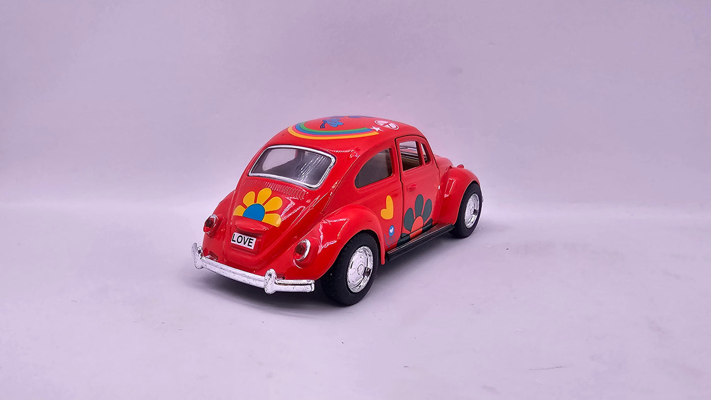 Volkswagen Escarabajo 1967 "Estampado" - Escala 1/32 - Kinsmart - (Sin caja)