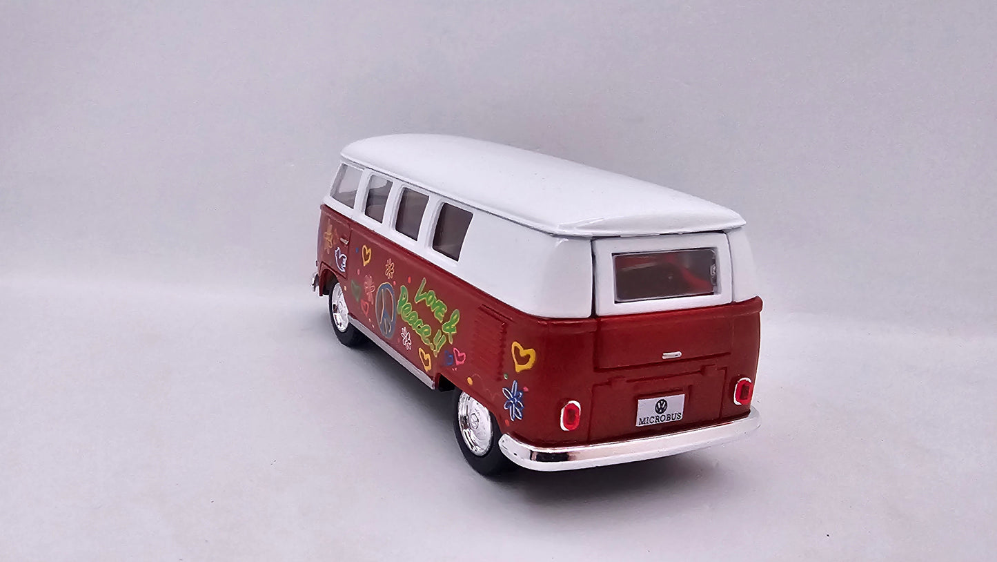 Volkswagen Kombi Bus 1962 "Estampado" - Escala 1/32 - Kinsmart - (Sin caja)