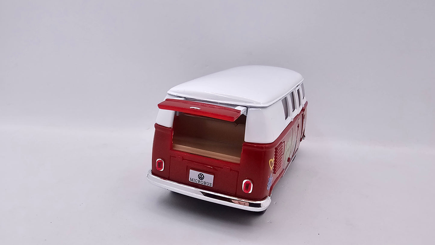 Volkswagen Kombi Bus 1962 "Estampado" - Escala 1/32 - Kinsmart - (Sin caja)