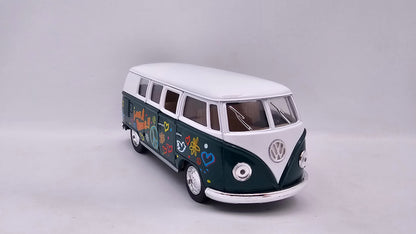 Volkswagen Kombi Bus 1962 "Estampado" - Escala 1/32 - Kinsmart - (Sin caja)