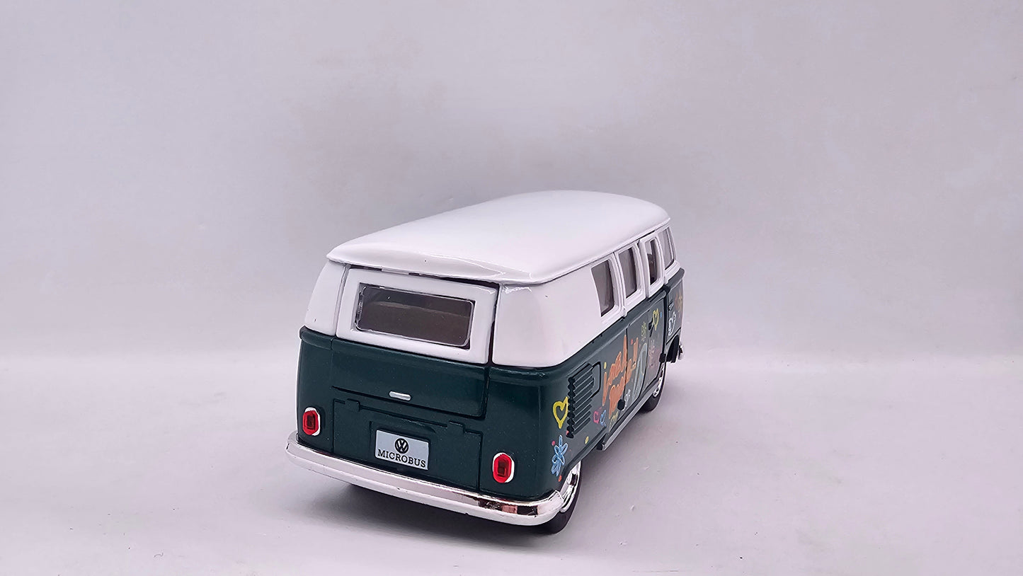 Volkswagen Kombi Bus 1962 "Estampado" - Escala 1/32 - Kinsmart - (Sin caja)