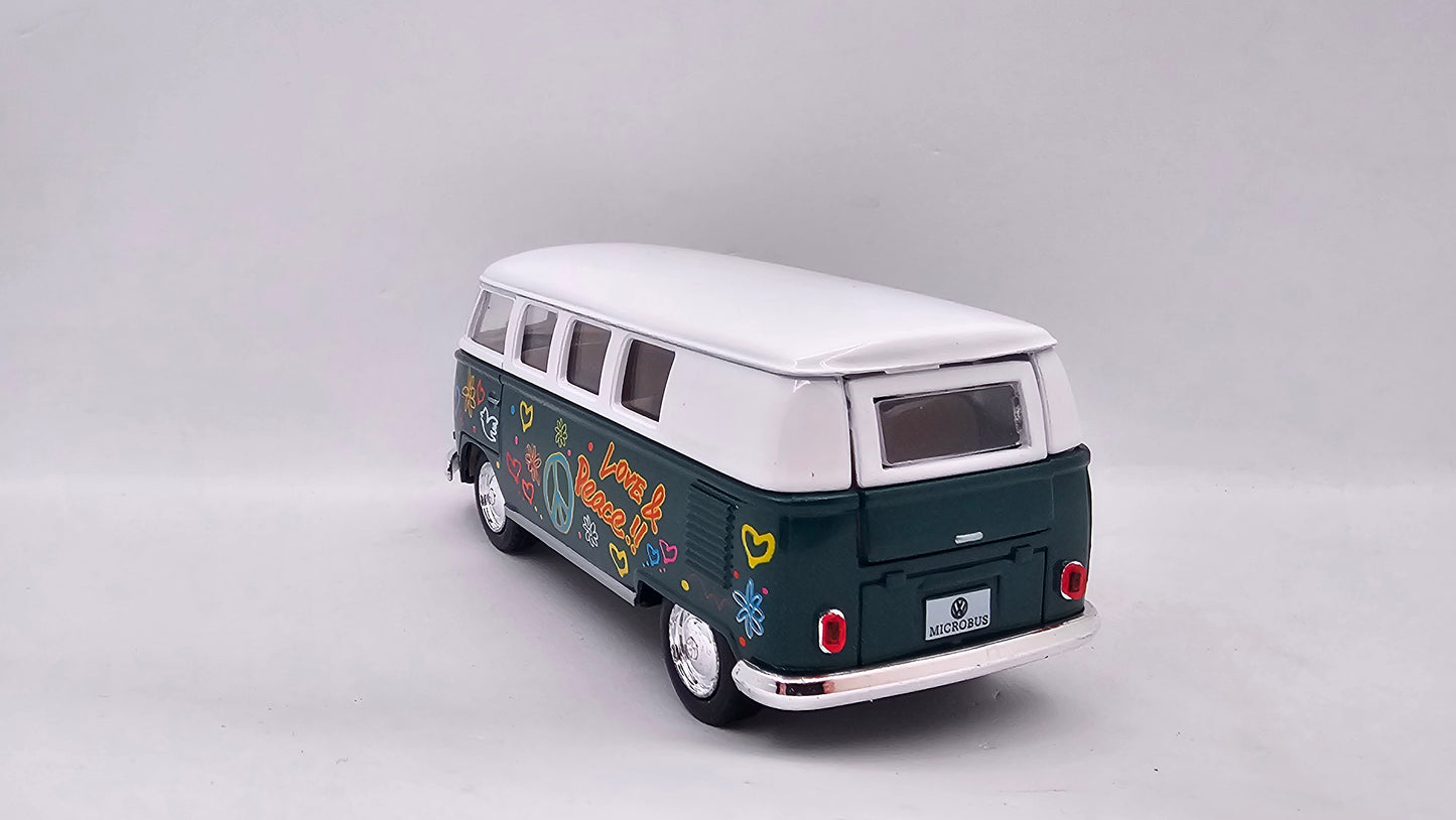 Volkswagen Kombi Bus 1962 "Estampado" - Escala 1/32 - Kinsmart - (Sin caja)