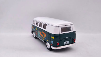 Volkswagen Kombi Bus 1962 "Estampado" - Escala 1/32 - Kinsmart - (Sin caja)