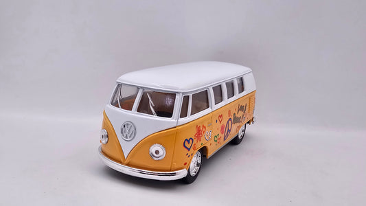 Volkswagen Kombi Bus 1962 "Estampado" - Escala 1/32 - Kinsmart - (Sin caja)