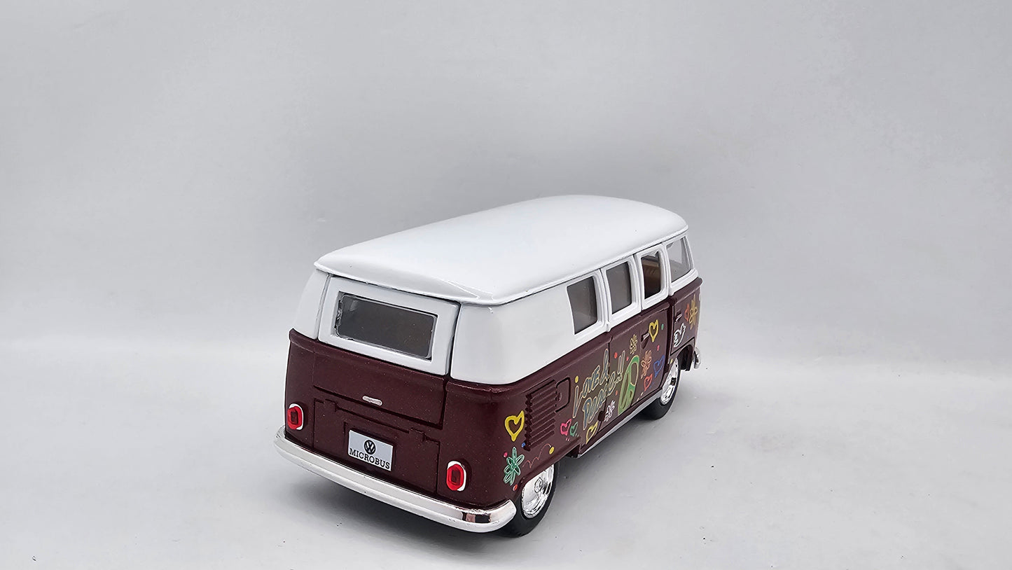 Volkswagen Kombi Bus 1962 "Estampado" - Escala 1/32 - Kinsmart - (Sin caja)