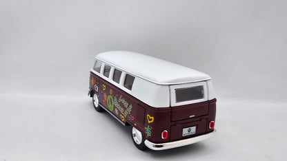 Volkswagen Kombi Bus 1962 "Estampado" - Escala 1/32 - Kinsmart - (Sin caja)