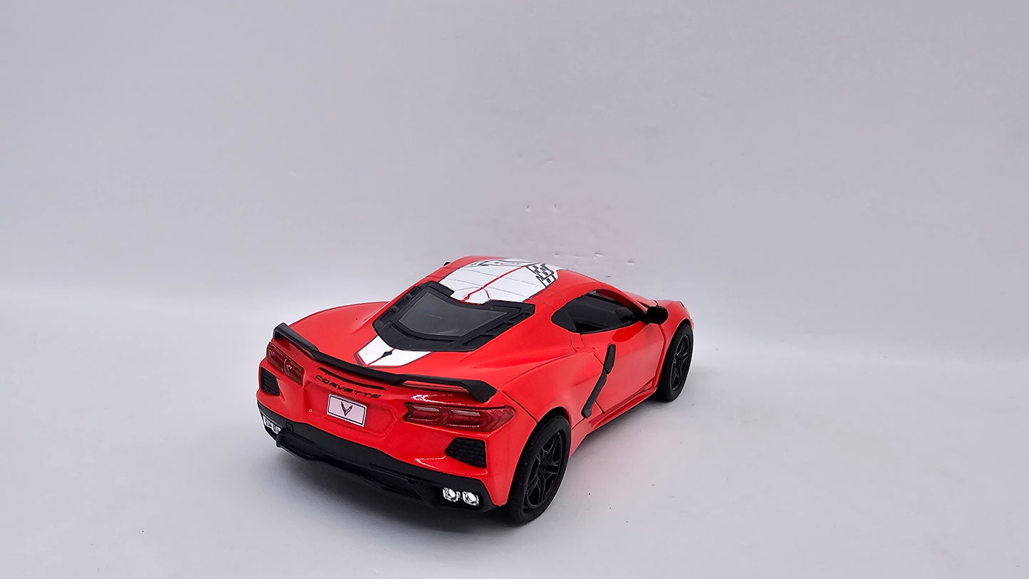 Chevrolet Corvette 2021 Custom - Escala 1/36 - Kinsmart - (Sin caja)