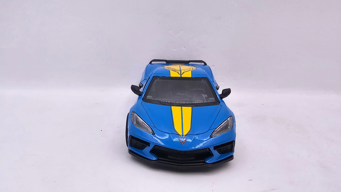 Chevrolet Corvette 2021 Custom - Escala 1/36 - Kinsmart - (Sin caja)