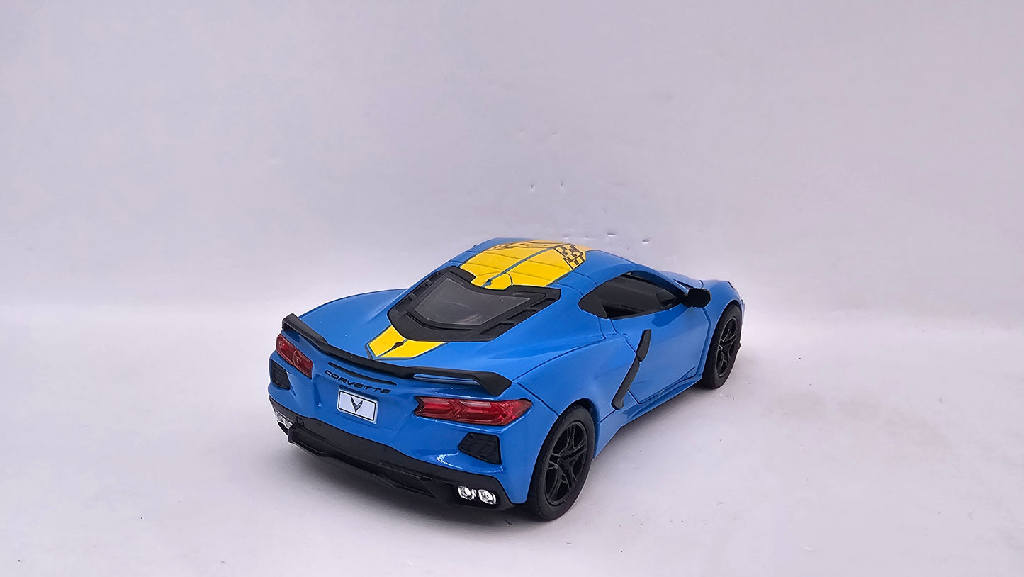 Chevrolet Corvette 2021 Custom - Escala 1/36 - Kinsmart - (Sin caja)