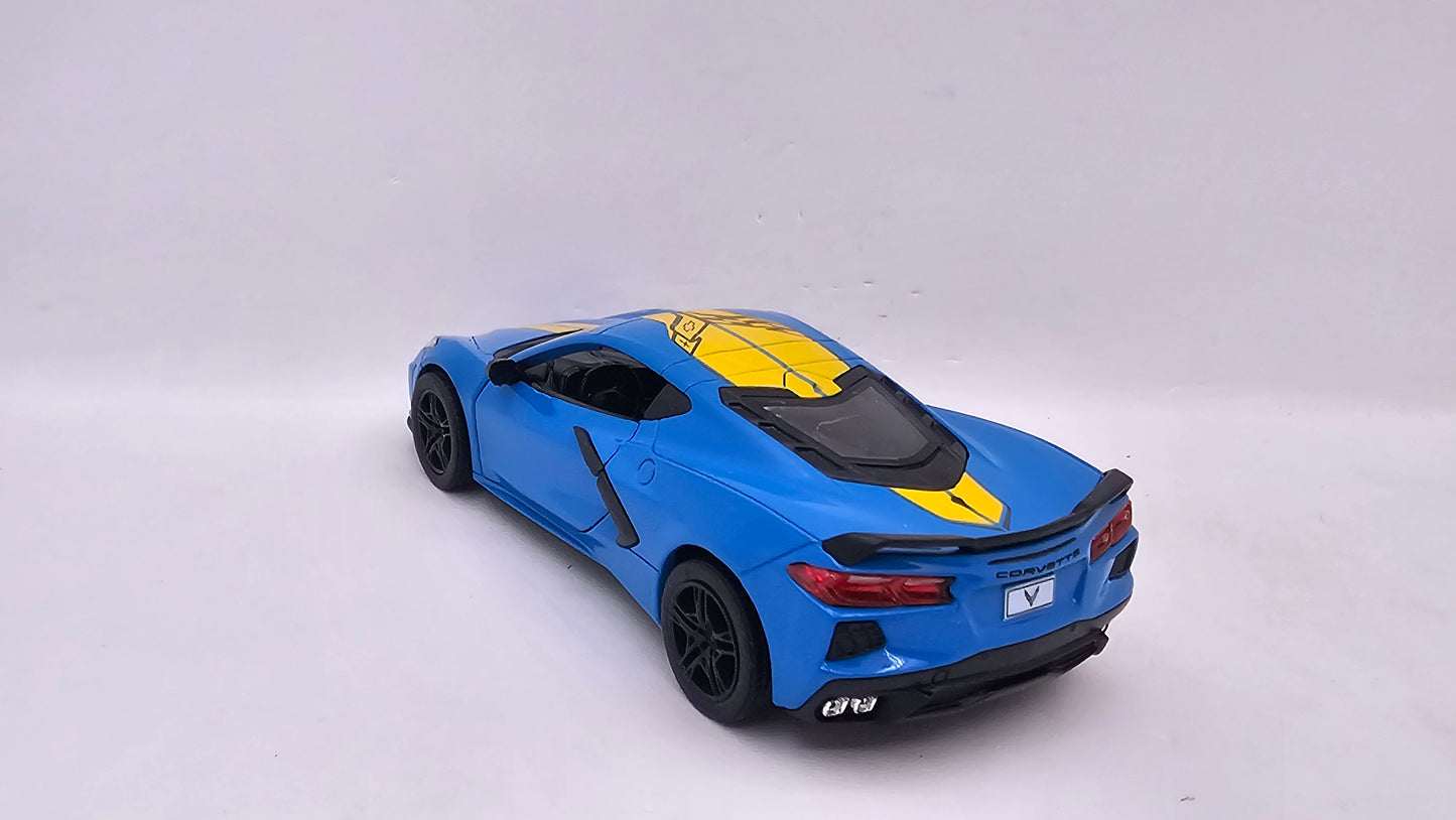 Chevrolet Corvette 2021 Custom - Escala 1/36 - Kinsmart - (Sin caja)