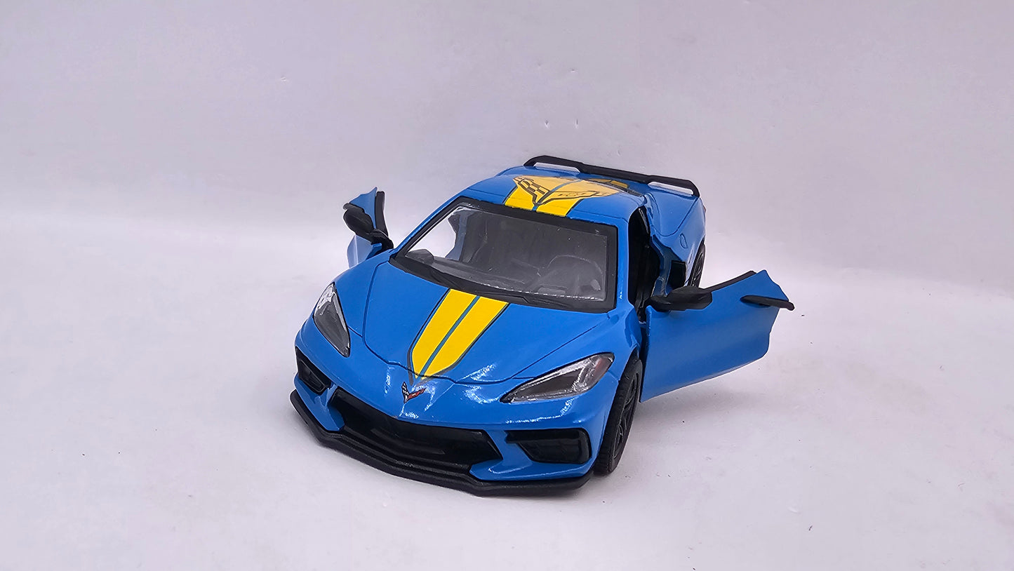 Chevrolet Corvette 2021 Custom - Escala 1/36 - Kinsmart - (Sin caja)