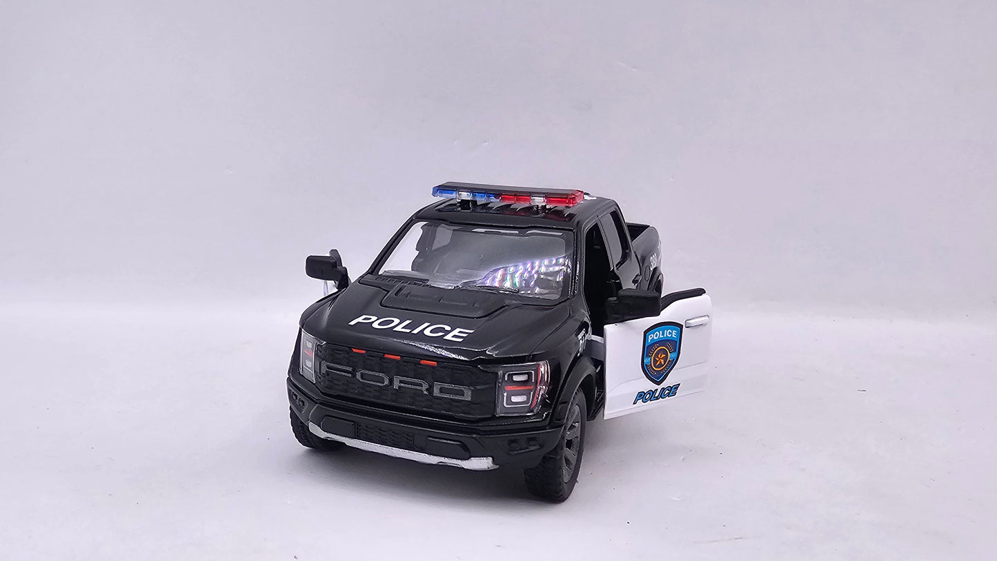 Ford F-150 Raptor Policia 2022 - Escala 1/46 - Kinsmart - (Sin caja)