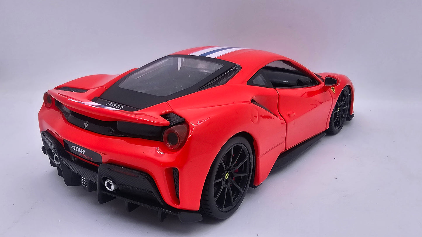 Ferrari 488 Pista - Escala 1/24 - Burago - (Sin caja)