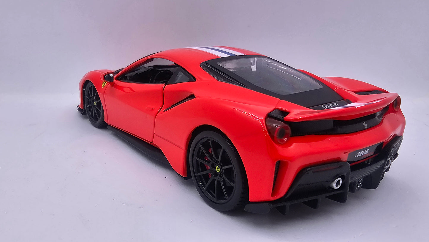 Ferrari 488 Pista - Escala 1/24 - Burago - (Sin caja)