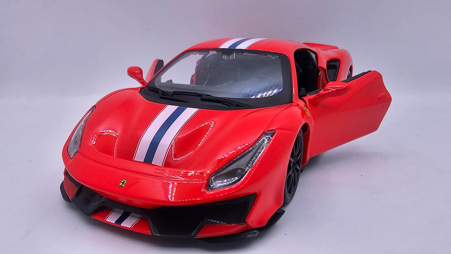 Ferrari 488 Pista - Escala 1/24 - Burago - (Sin caja)