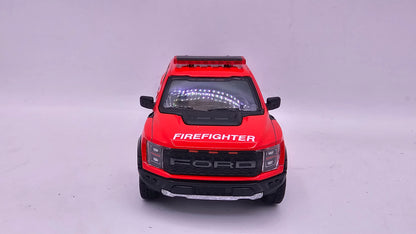 Ford F-150 Raptor de Bomberos - Escala 1/46 - Kinsmart - (Sin caja)