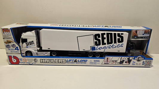 Camion Mercedes Benz Actros con Remolque y Accesorios - Burago
