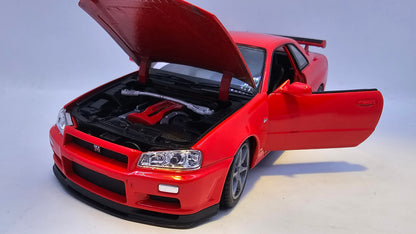 Nissan Skyline GT-R R34 - Escala 1/24 - Welly - (Sin caja)
