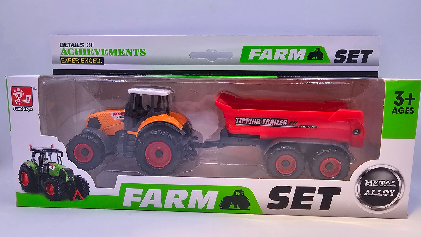 Tractor con Implemento Agrario - Escala 1/43 - Sunq Toys