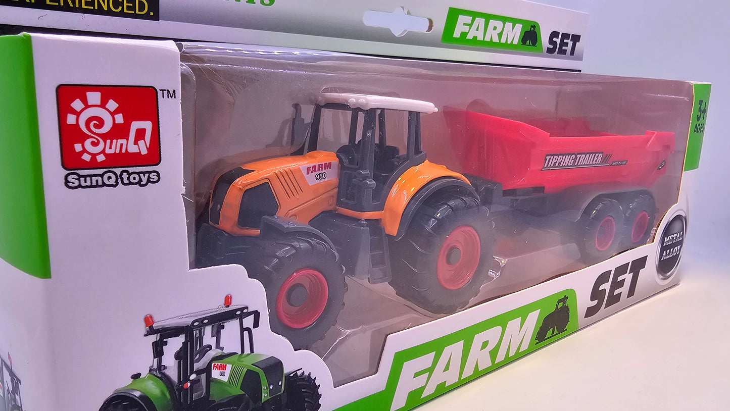 Tractor con Implemento Agrario - Escala 1/43 - Sunq Toys