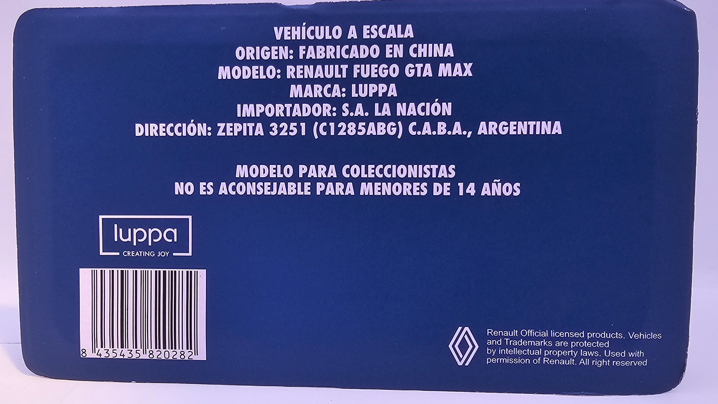 Renault Fuego GTA MAX 1991 - Escala 1/43 - Luppa