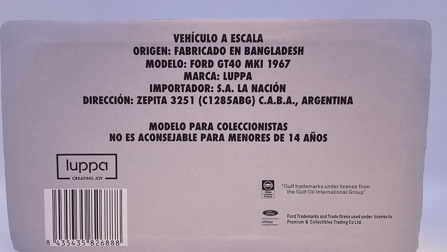 Ford GT40 MKI 1967- Escala 1/43 - Luppa