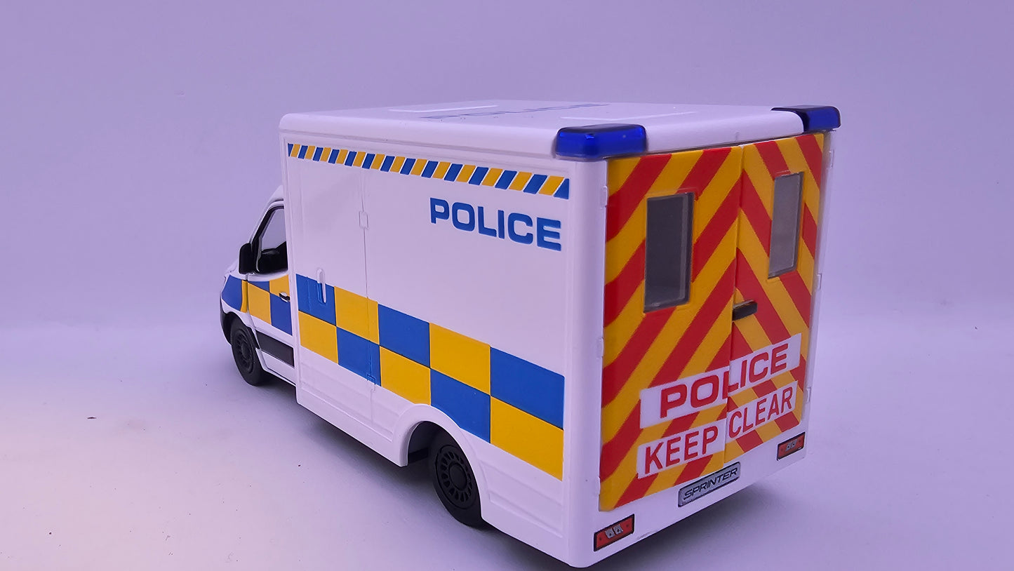 Mercedes Benz Sprinter Policia - Escala 1/48 - Kinsmart - (Sin caja)