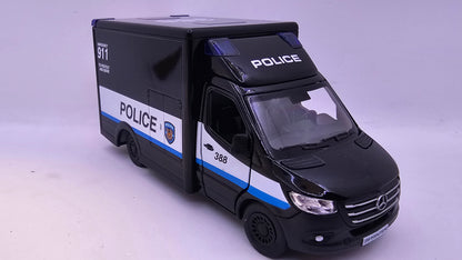 Mercedes Benz Sprinter Policia - Escala 1/48 - Kinsmart - (Sin caja)
