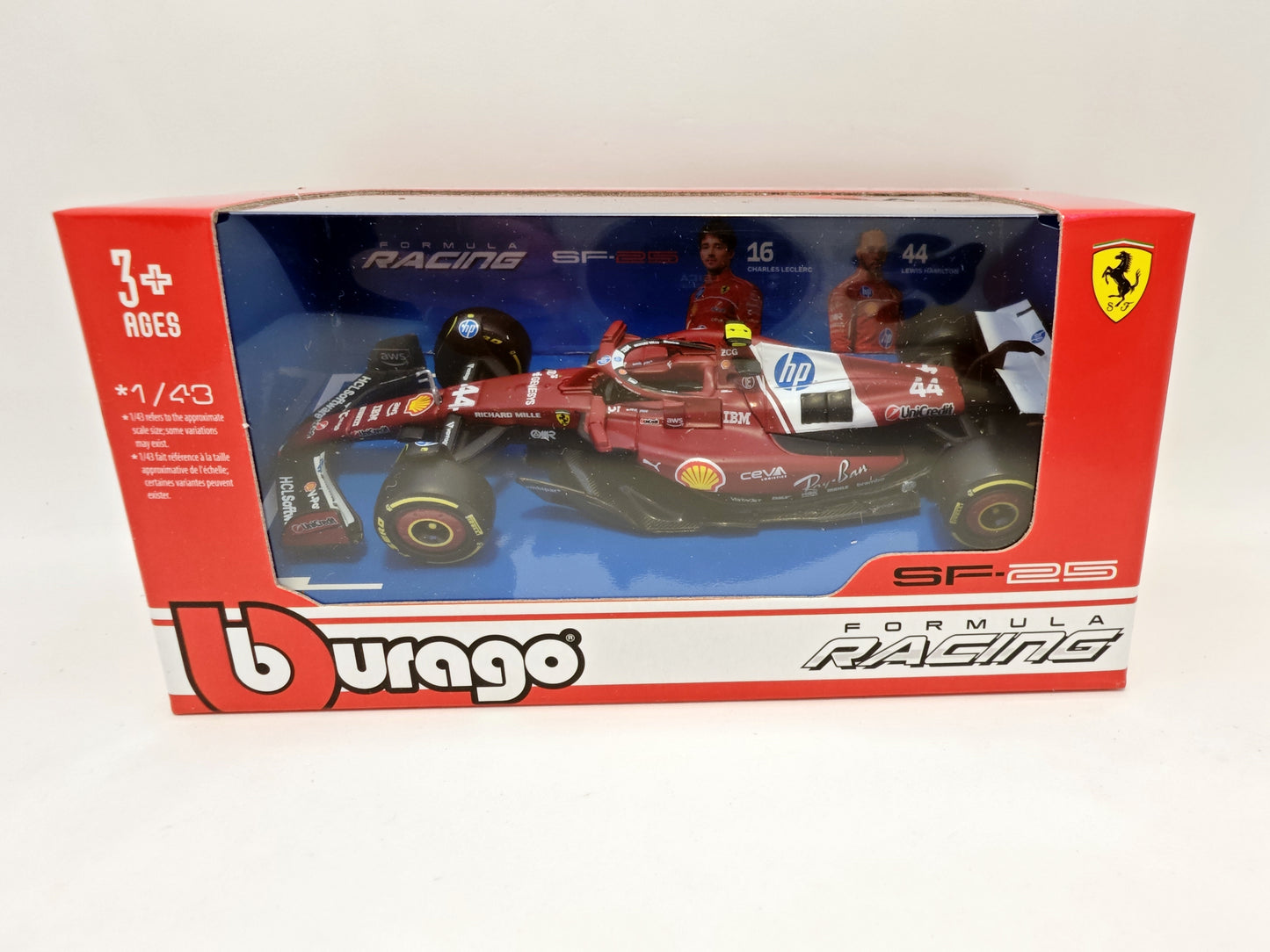 Ferrari Formula 1 SF25 #44 Lewis Hamilton - 2025 - F1 Burago Escala 1/43